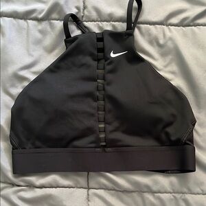 Nike Black Sports Bra with Halter Neckline